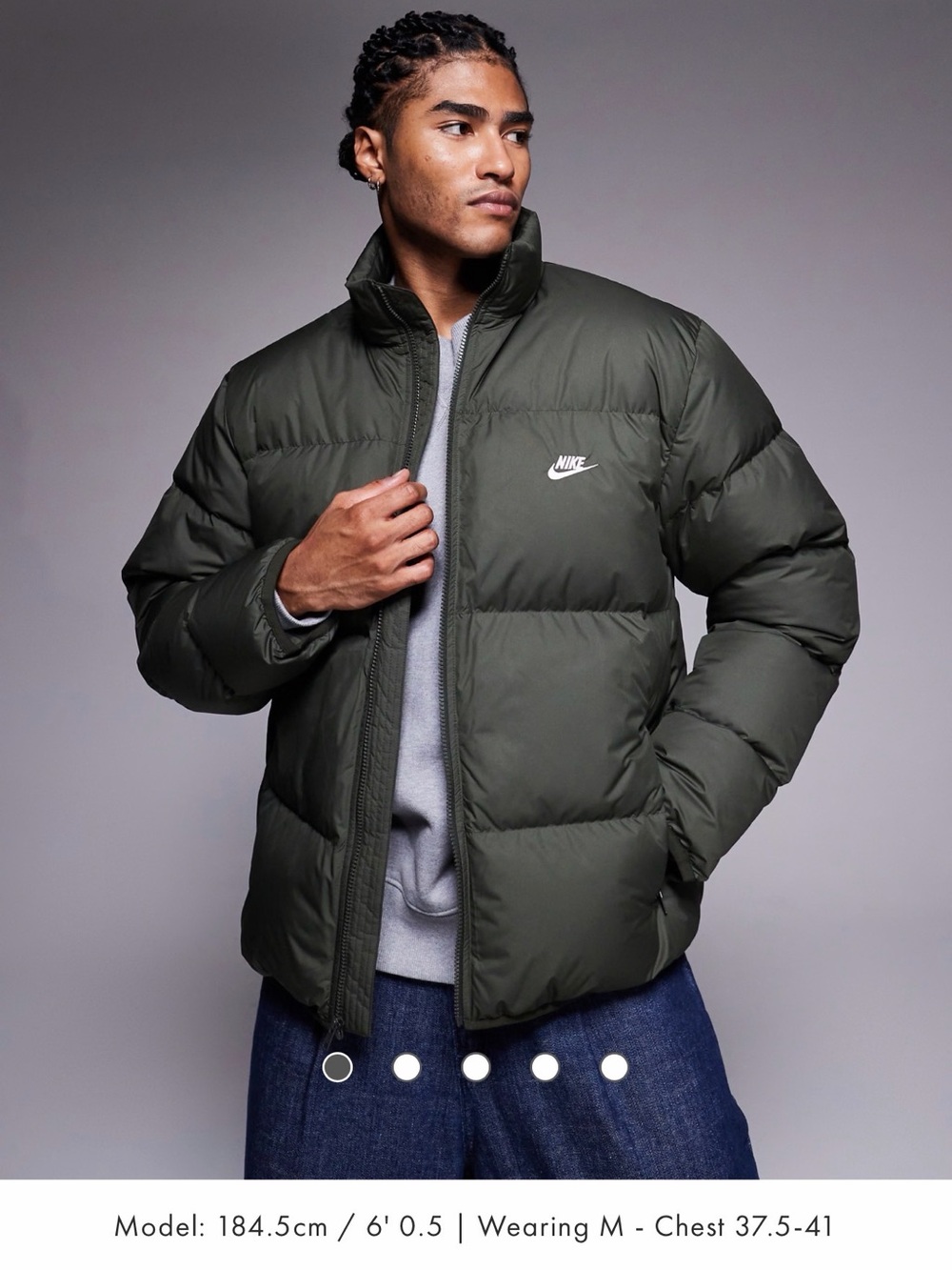 Nike Men's Dark Olive Puffer Jacket